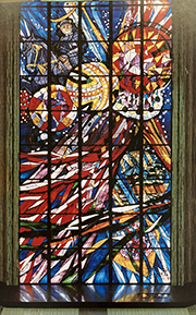 Donation of stained glass "Mori no Hymn" to Sendai Station, commemorating the 160th anniversary of its founding in 1978.